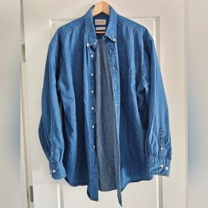 Vintage St. John's Bay 100% Cotton Denim Shirt Large